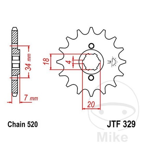 Ritzel für honda tlr 200 - ritzel,